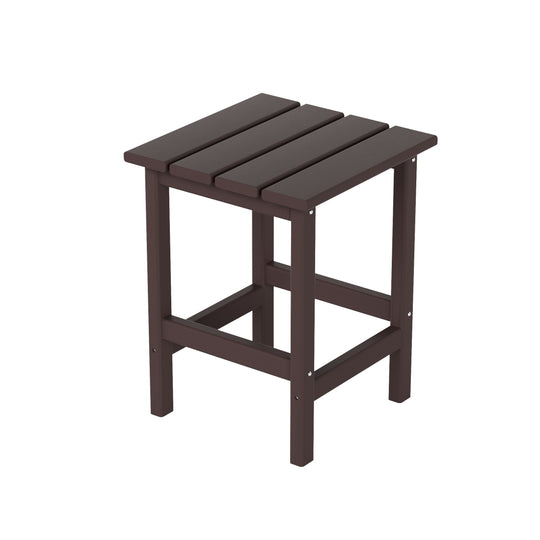 Malibu 3 Pieces Outdoor Poly Adirondack Coffee Table and Side Table Set
