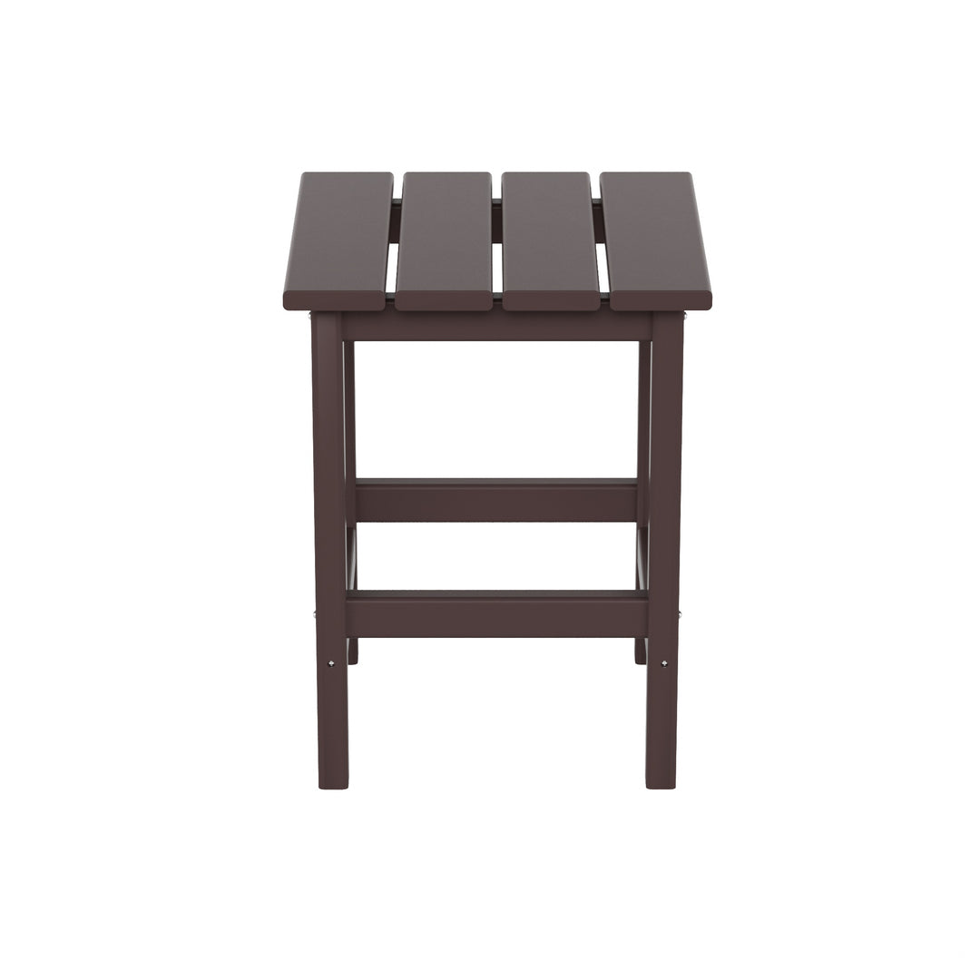 Malibu 3 Pieces Outdoor Poly Adirondack Coffee Table and Side Table Set