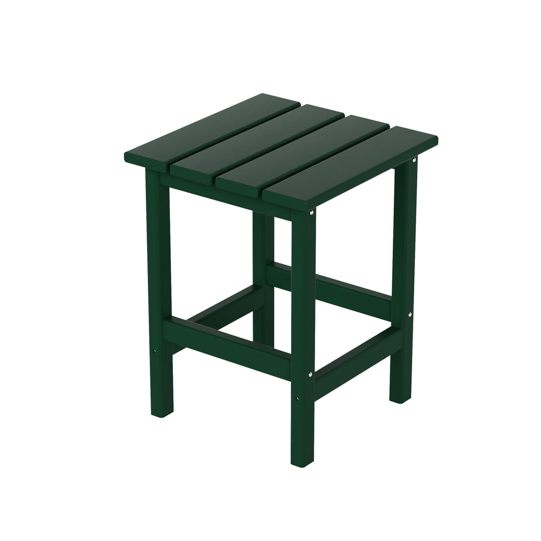 Malibu 3 Pieces Outdoor Poly Adirondack Coffee Table and Side Table Set