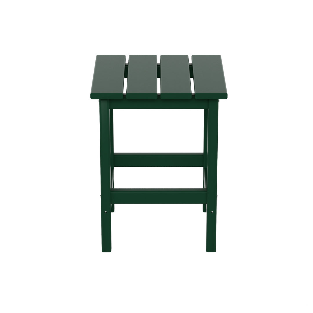 Malibu 3 Pieces Outdoor Poly Adirondack Coffee Table and Side Table Set