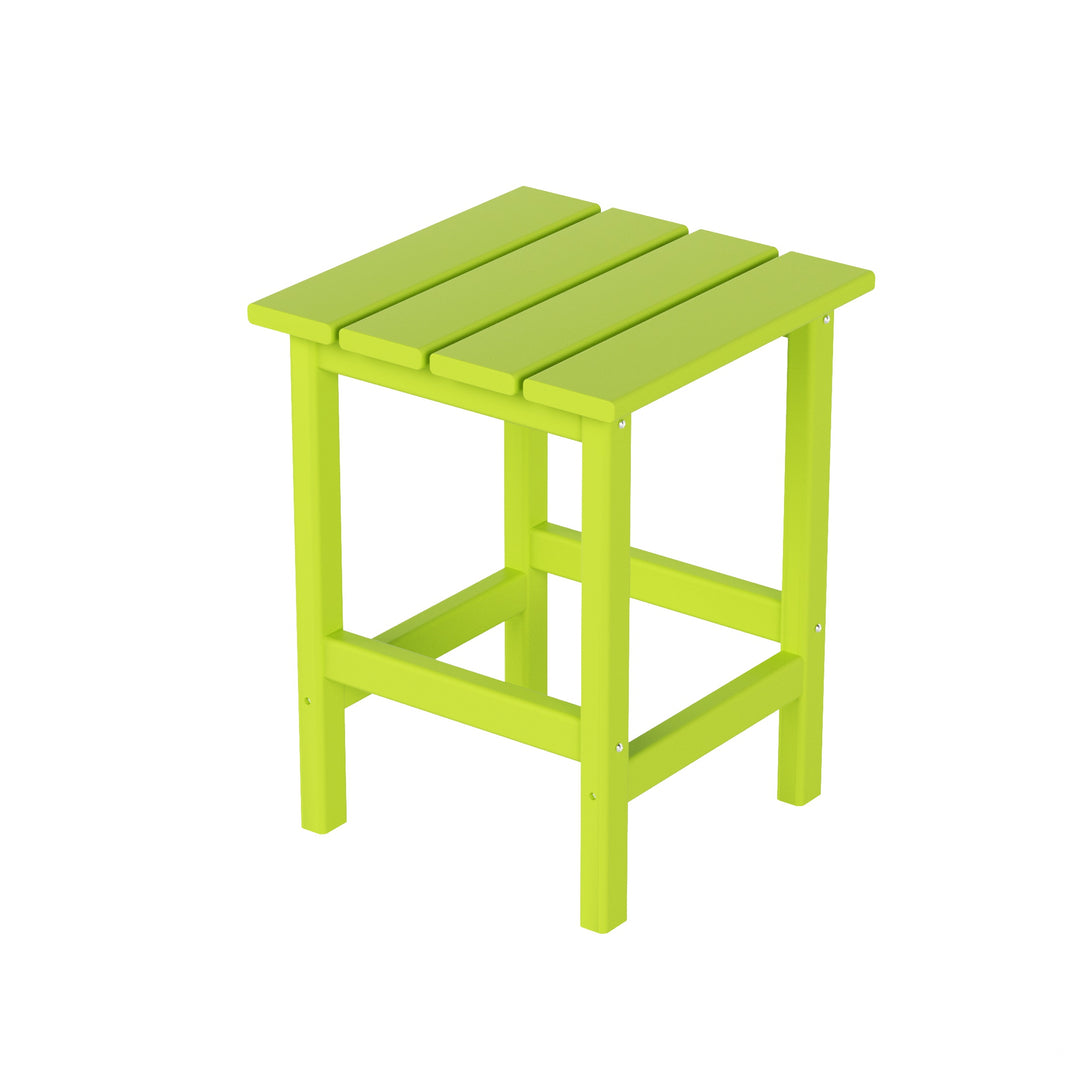 Malibu 3 Pieces Outdoor Poly Adirondack Coffee Table and Side Table Set