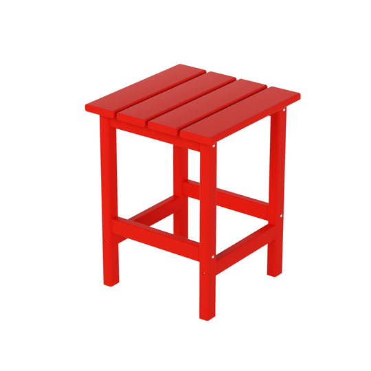Malibu 3 Pieces Outdoor Poly Adirondack Coffee Table and Side Table Set
