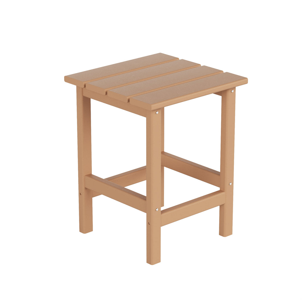 Malibu 3 Pieces Outdoor Poly Adirondack Coffee Table and Side Table Set