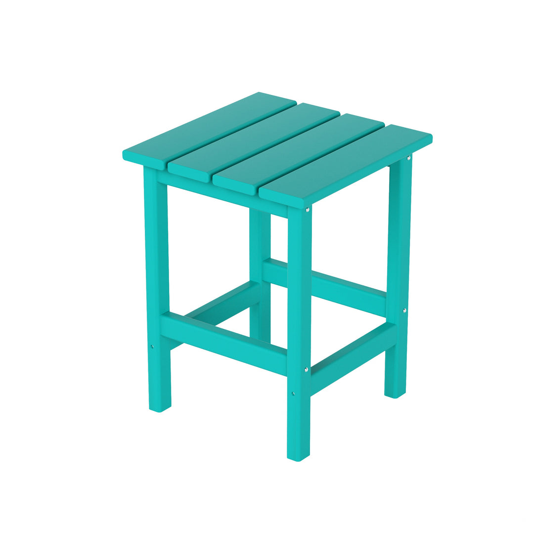 Malibu 3 Pieces Outdoor Poly Adirondack Coffee Table and Side Table Set