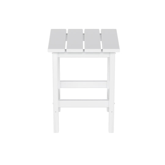 Malibu 3 Pieces Outdoor Poly Adirondack Coffee Table and Side Table Set