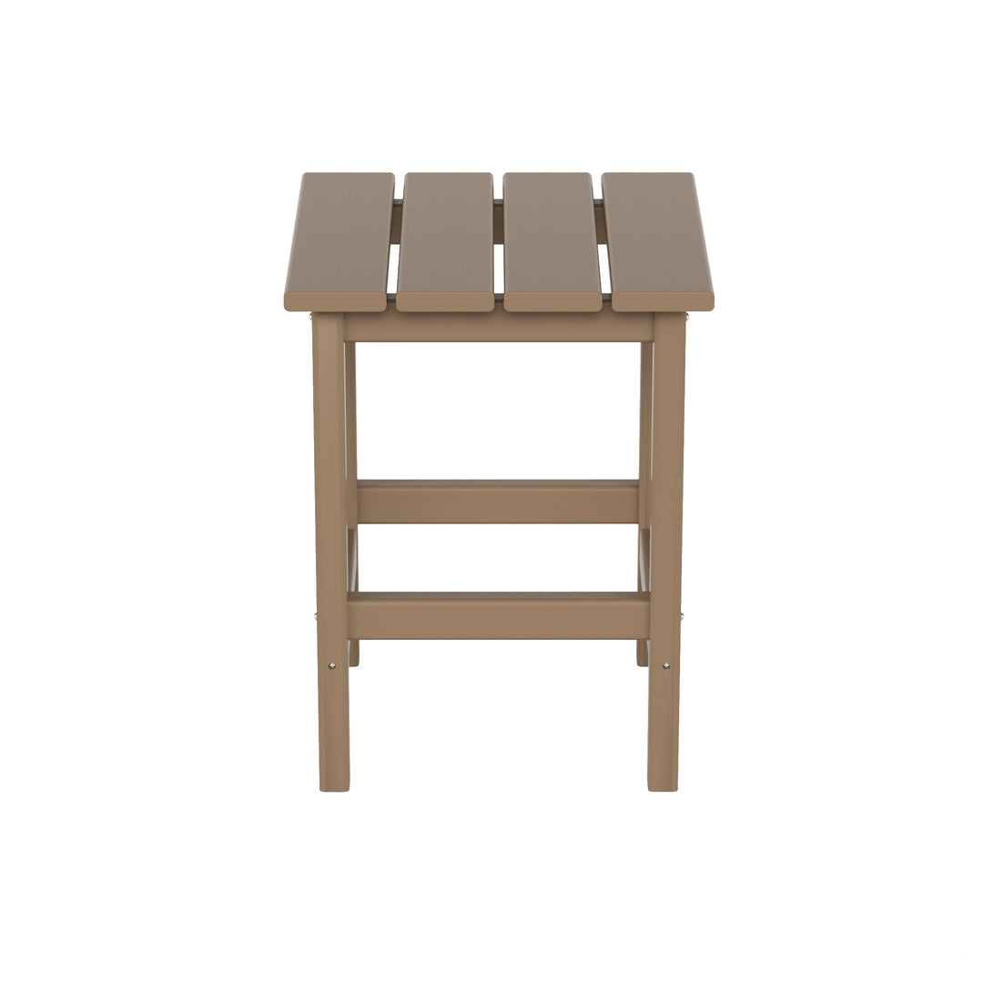 Malibu 3 Pieces Outdoor Poly Adirondack Coffee Table and Side Table Set