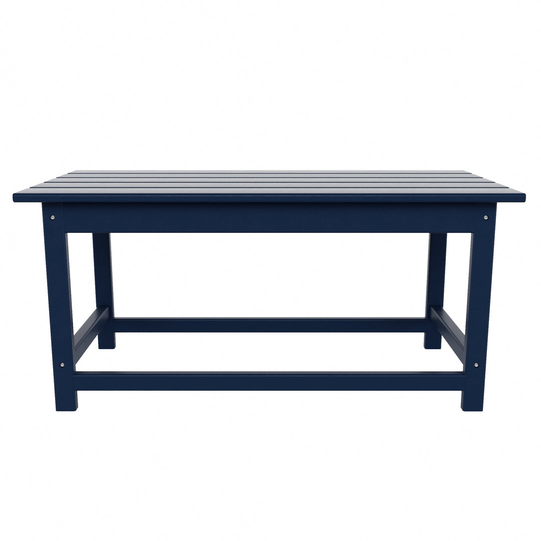 Malibu 3 Pieces Outdoor Poly Adirondack Coffee Table and Side Table Set