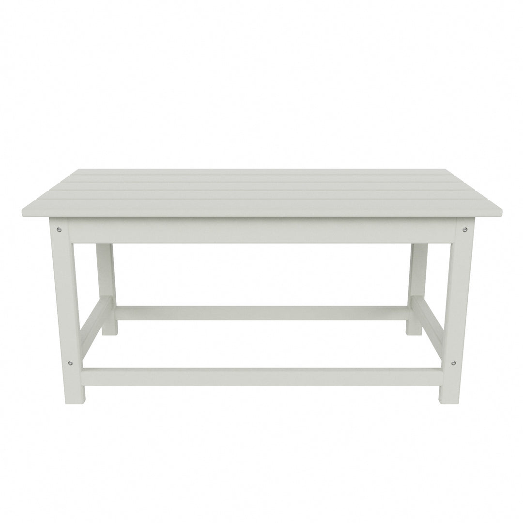 Malibu 3 Pieces Outdoor Poly Adirondack Coffee Table and Side Table Set