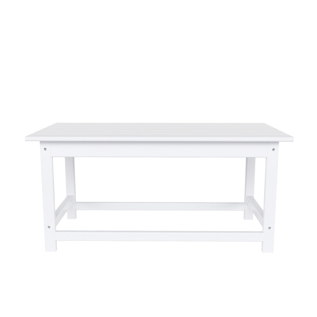 Malibu 3 Pieces Outdoor Poly Adirondack Coffee Table and Side Table Set