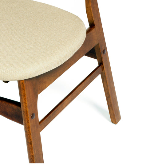 Lalia 4-Piece Solid Wood Upholstered Chair and Dining Table Bench Dining Set