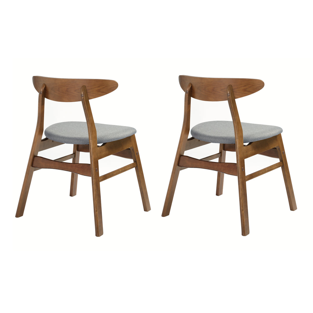 Lalia 4-Piece Solid Wood Upholstered Chair and Dining Table Bench Dining Set