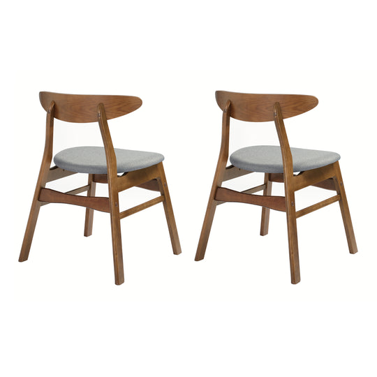 Lalia 4-Piece Solid Wood Upholstered Chair and Dining Table Bench Dining Set