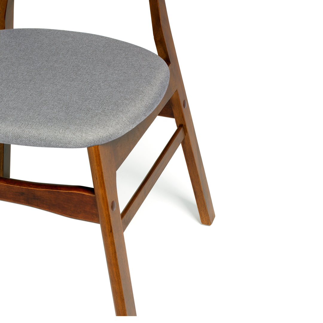 Lalia 4-Piece Solid Wood Upholstered Chair and Dining Table Bench Dining Set