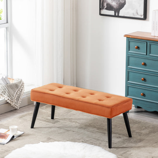 Wordford Tufted Velvet Upholstered Bench