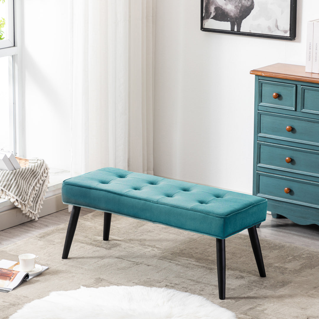 Wordford Tufted Velvet Upholstered Bench