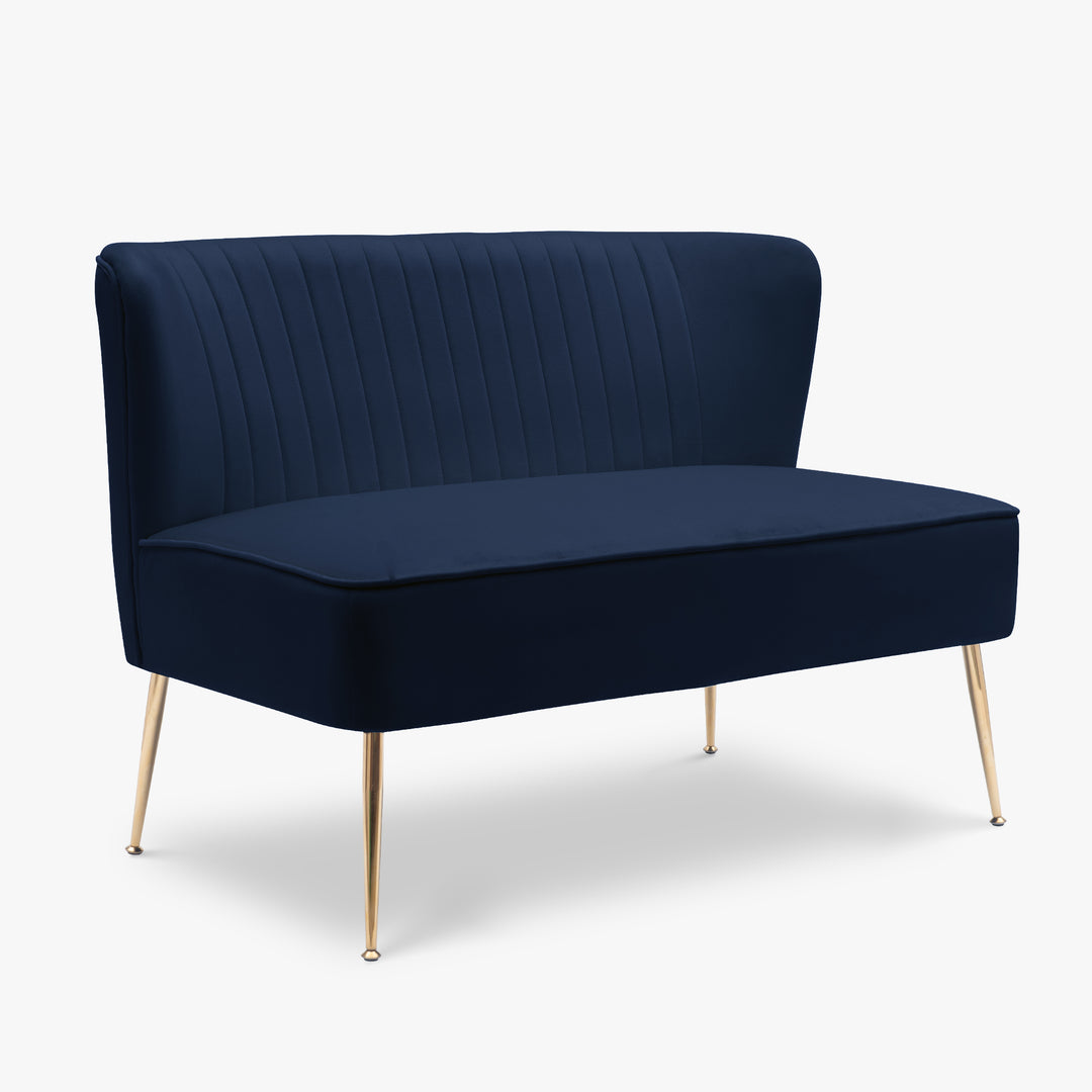 Phoebe Mid Century Modern Tufted Velvet Loveseat Sofa and Chair Set