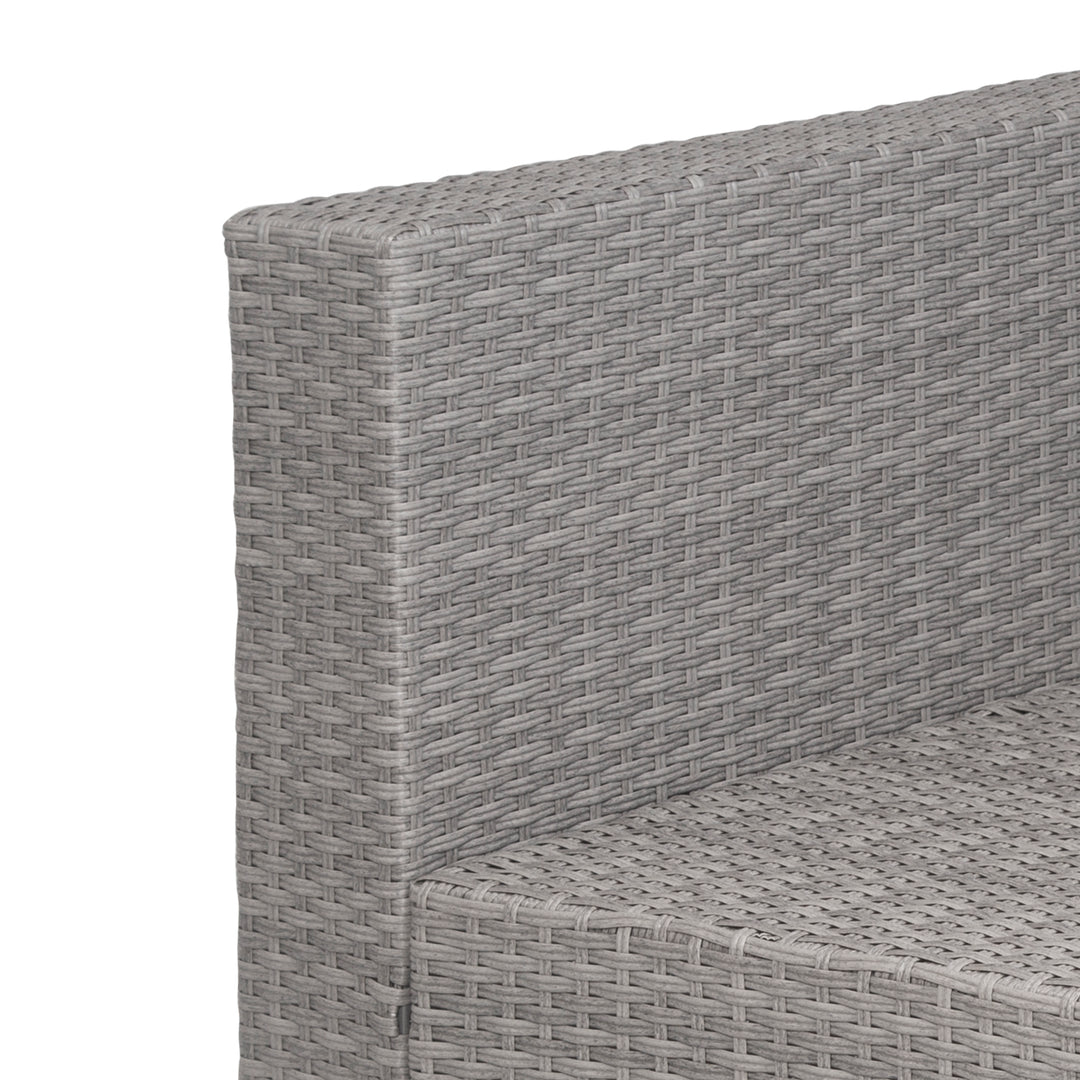 Irvine 3-Piece Outdoor Patio Rattan Wicker Sofa Conversation Set