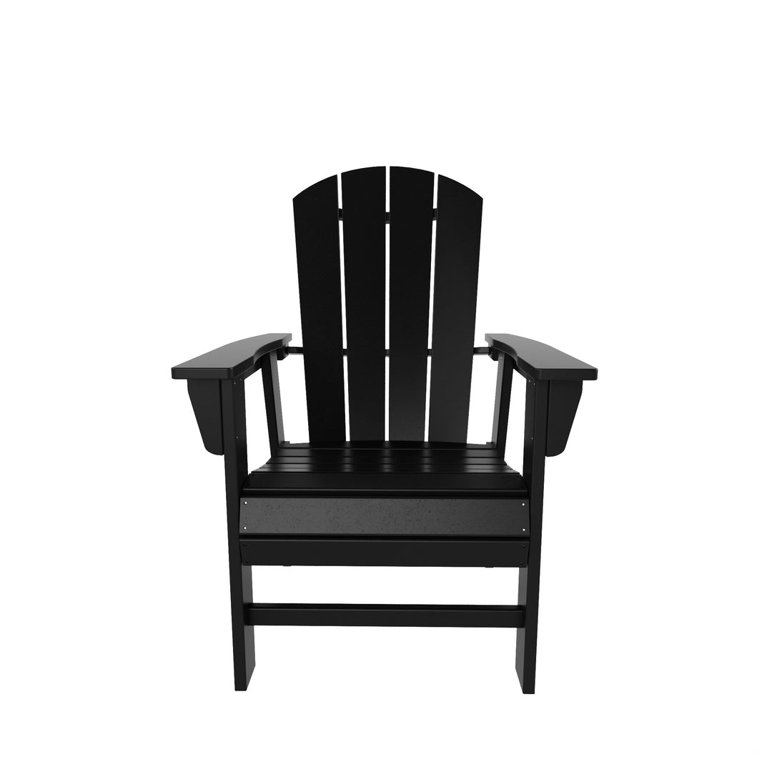 Malibu 5 Piece Outdoor Patio Square Dining Table and Curved Back Armchair Set