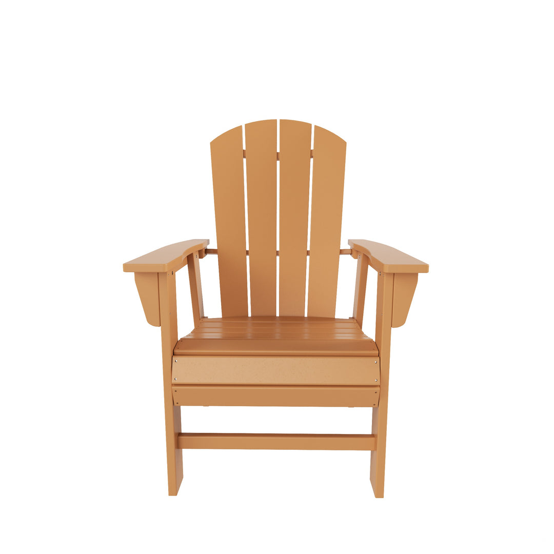 Malibu 5 Piece Outdoor Patio Square Dining Table and Curved Back Armchair Set