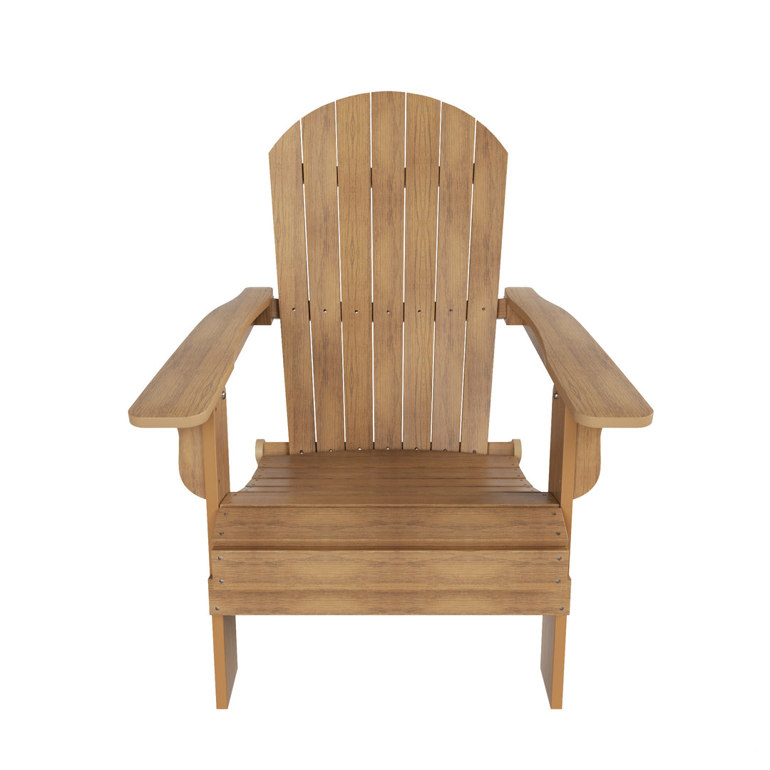 Tuscany HIPS 12-Piece Outdoor Folding Adirondack Chair With Side Table and Folding Ottoman Set