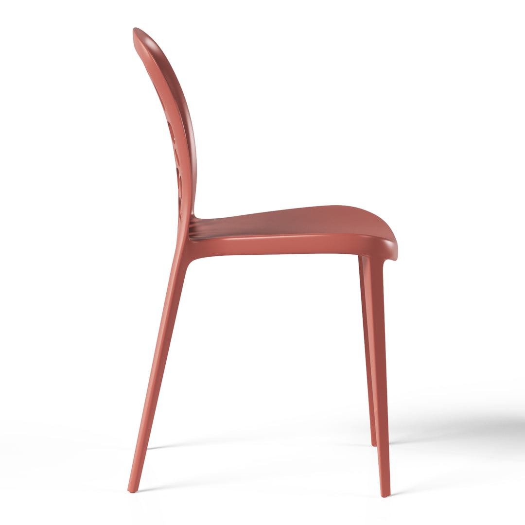 Playa Outdoor Modern Stackable Patio Dining Chairs (Set of 2)