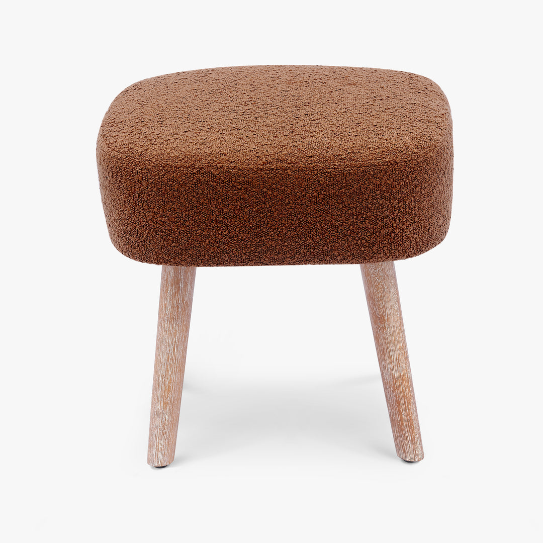 Genevieve 21" Wide Square Upholstered Cushion Ottoman Foot Stool