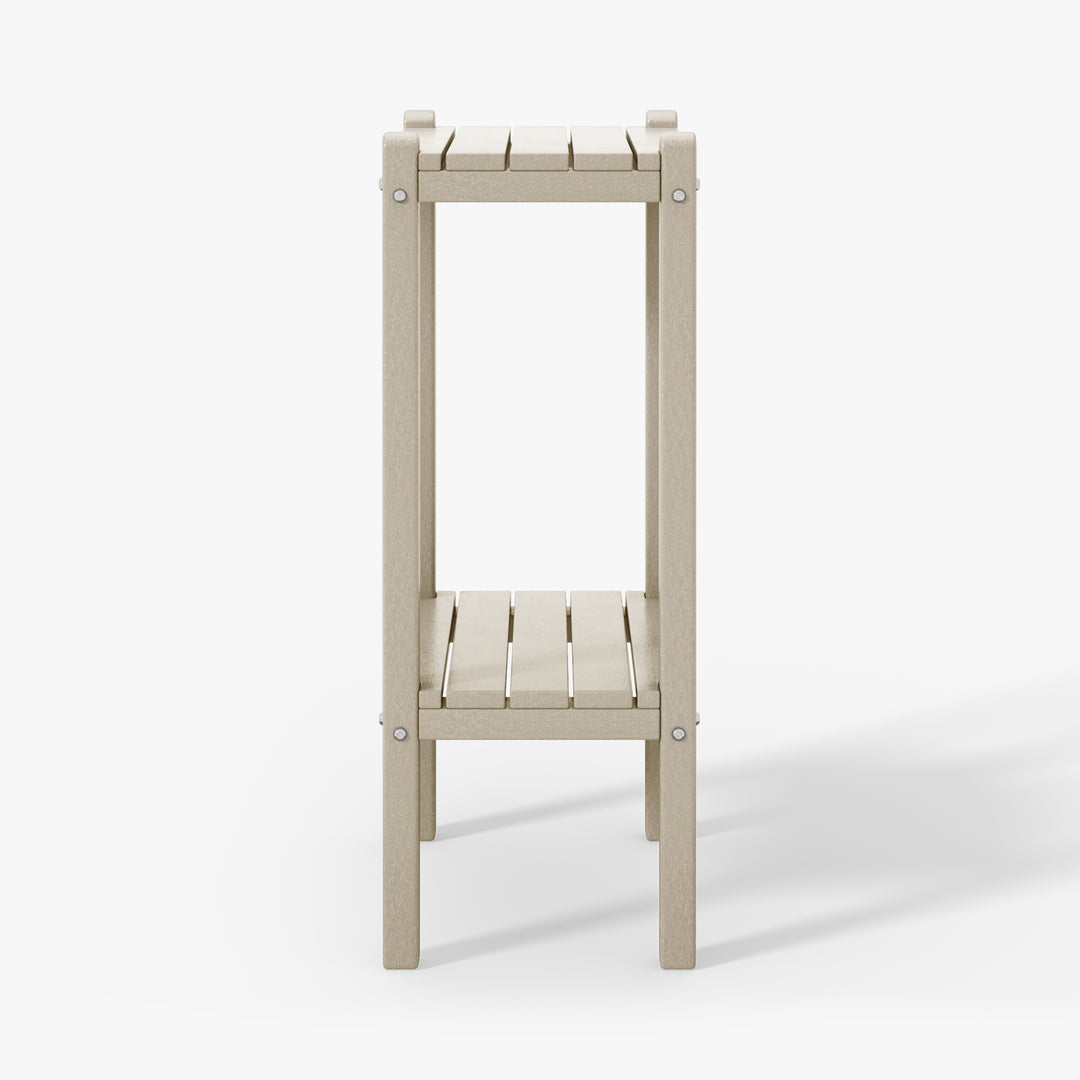 Malibu 36" Outdoor Adirondack HDPE 2-Tier Patio Side Table