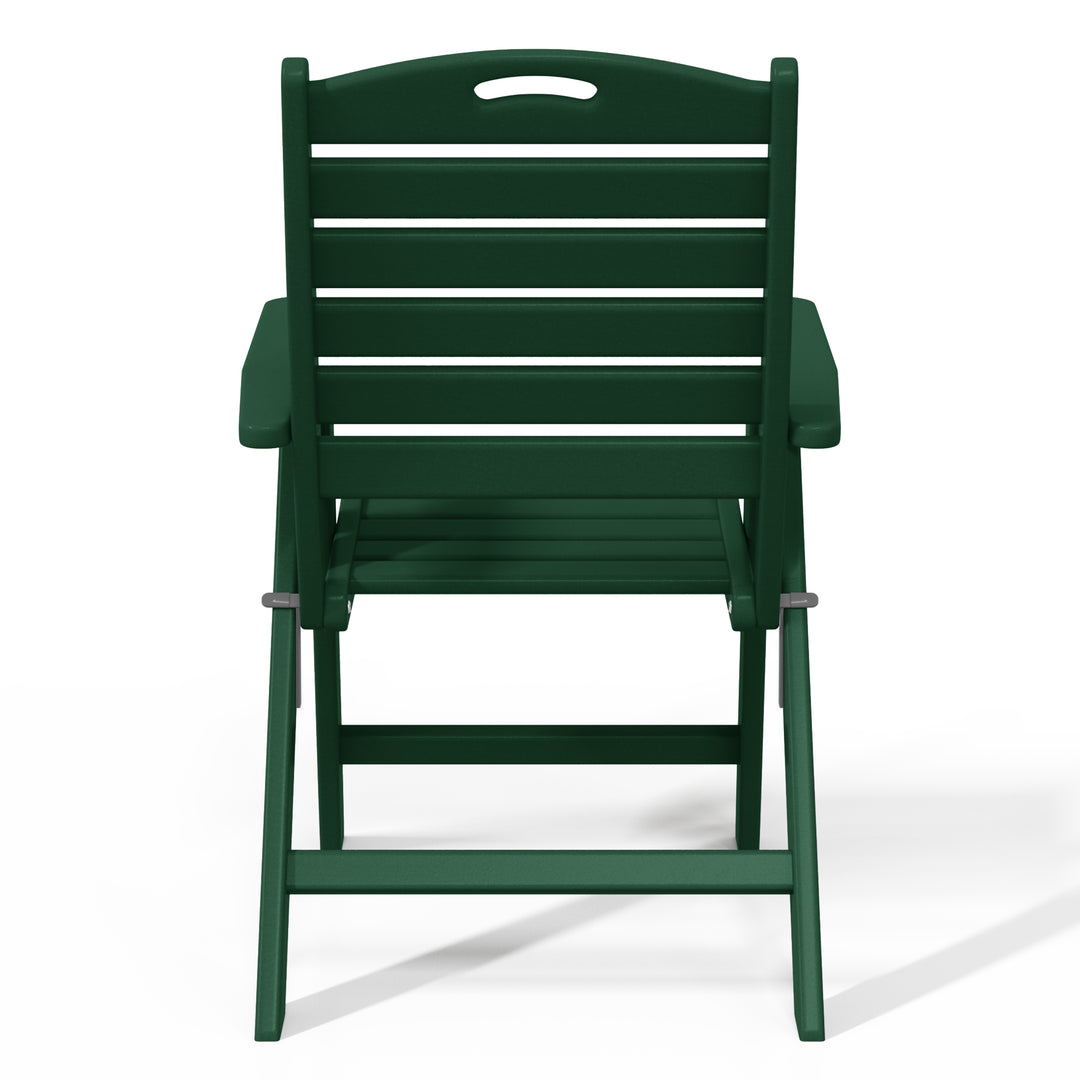 Malibu HDPE Adjustable Highback Folding Patio Dining Chair