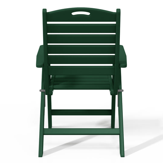 Malibu HDPE Adjustable Highback Folding Patio Dining Chair