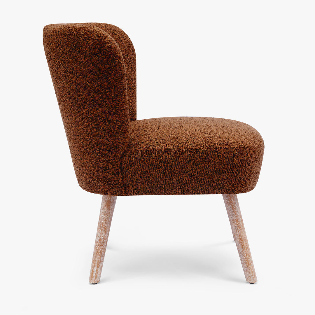 Genevieve 25" Wide Upholstered Boucle Accent Chairs (Set of 2)