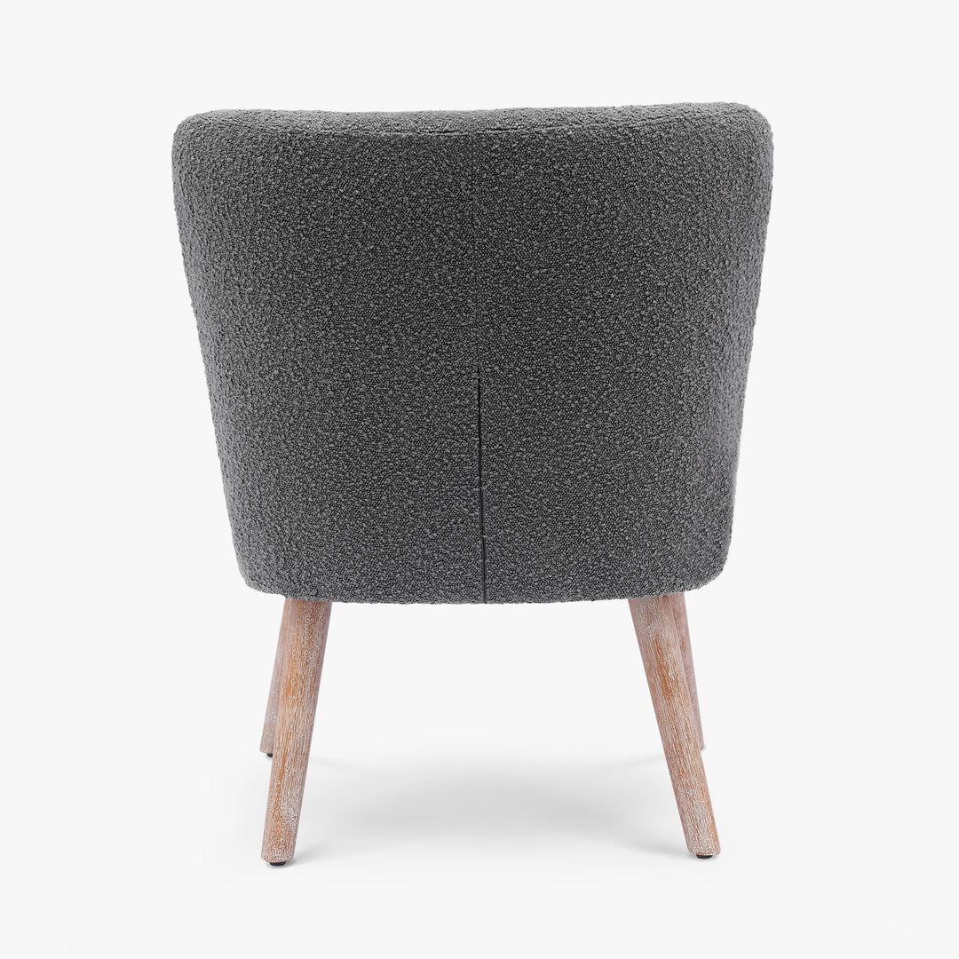 Genevieve 25" Wide Upholstered Boucle Accent Chairs (Set of 2)