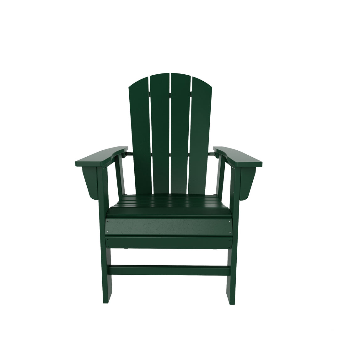Malibu Outdoor Patio HDPE Plastic Adirondack Dining Chair
