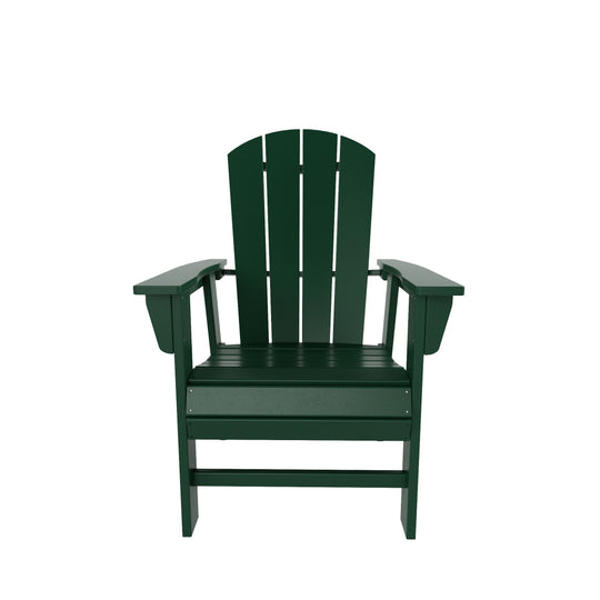 Malibu Outdoor Patio HDPE Plastic Adirondack Dining Chair