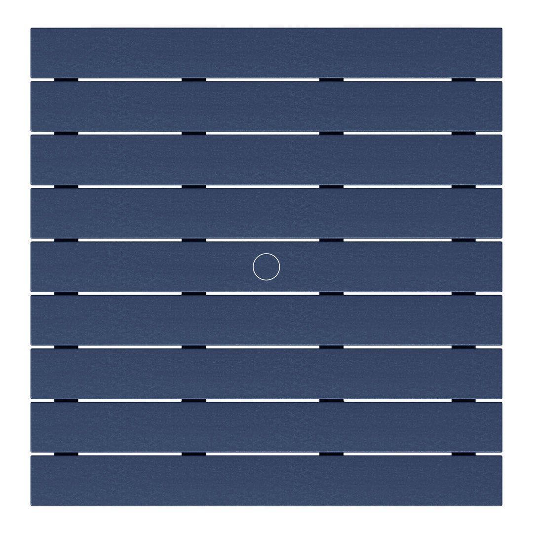 Dylan 5-Piece Outdoor Patio HDPE Adirondack Chair With Square Coffee Table Conversation Set