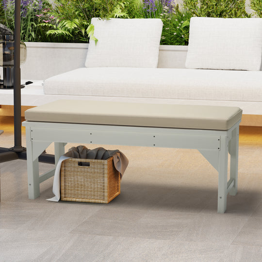 Solace Water Repellent Outdoor Patio Bench Seat Cushion