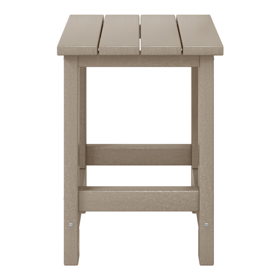 Malibu Kids Outdoor Patio Furniture HDPE Adirondack Square Side Table