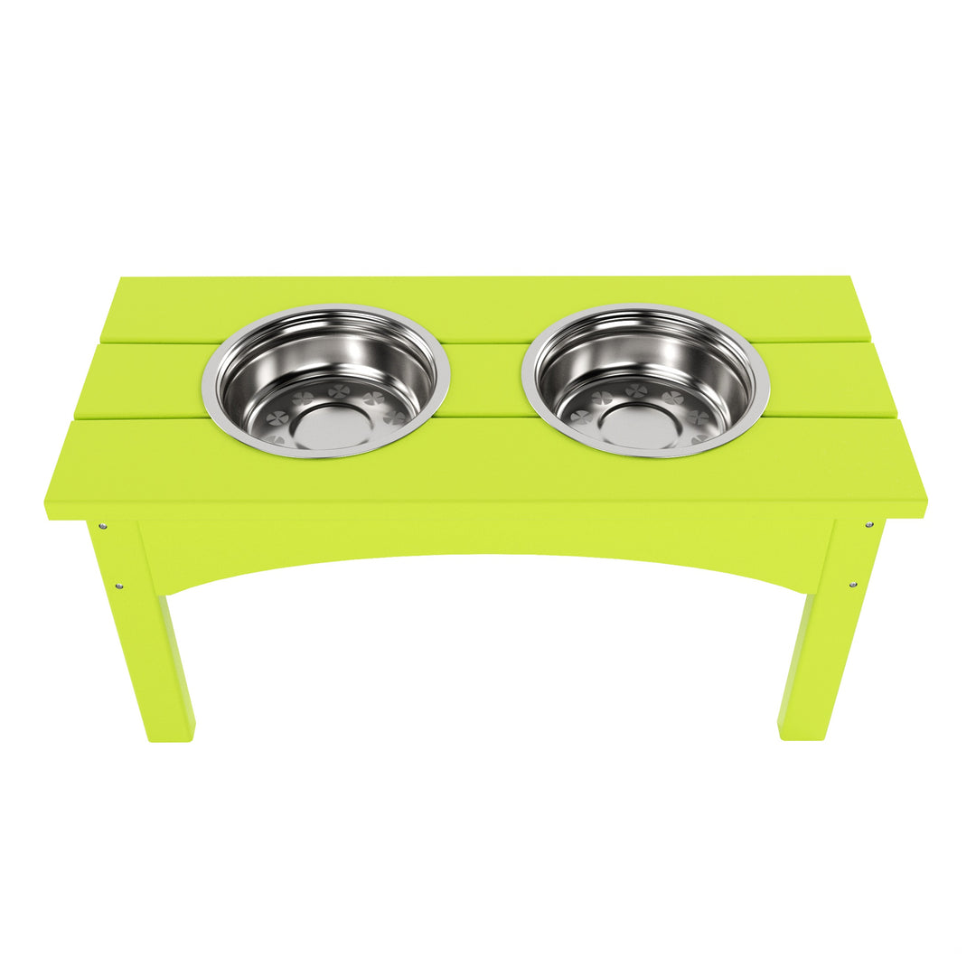 Malibu HDPE Weather Resistant Elevated Pet Feeder