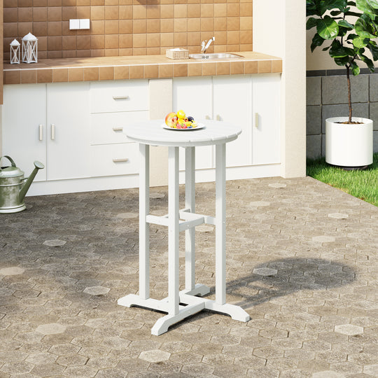 Malibu 37" Counter Height Round Outdoor Patio Bistro Bar Table