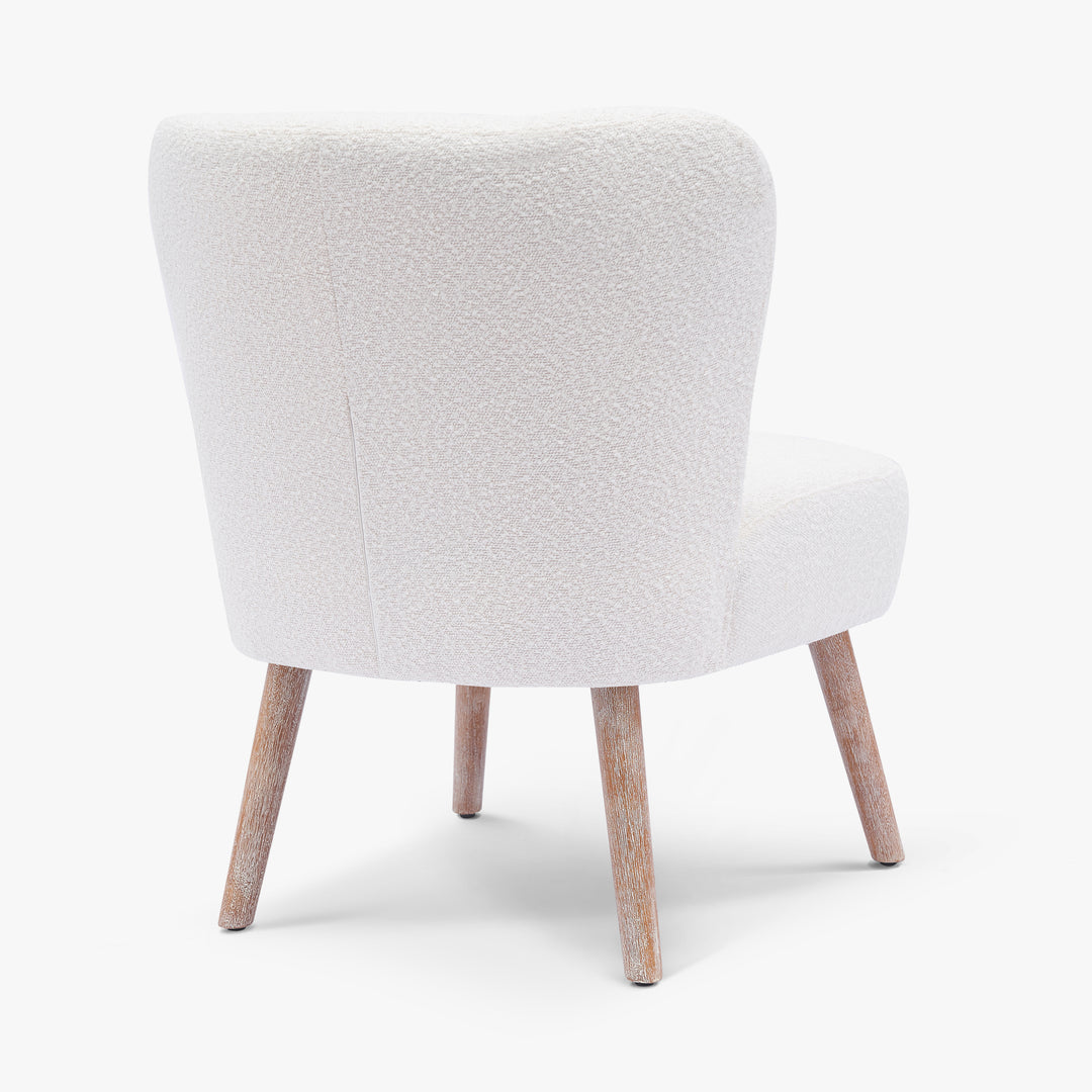 Genevieve 25" Wide Upholstered Boucle Accent Chairs (Set of 2)