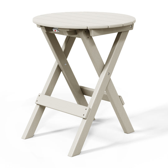 Malibu HDPE Outdoor 24.5 Inch Round Portable Folding Patio Dining Table