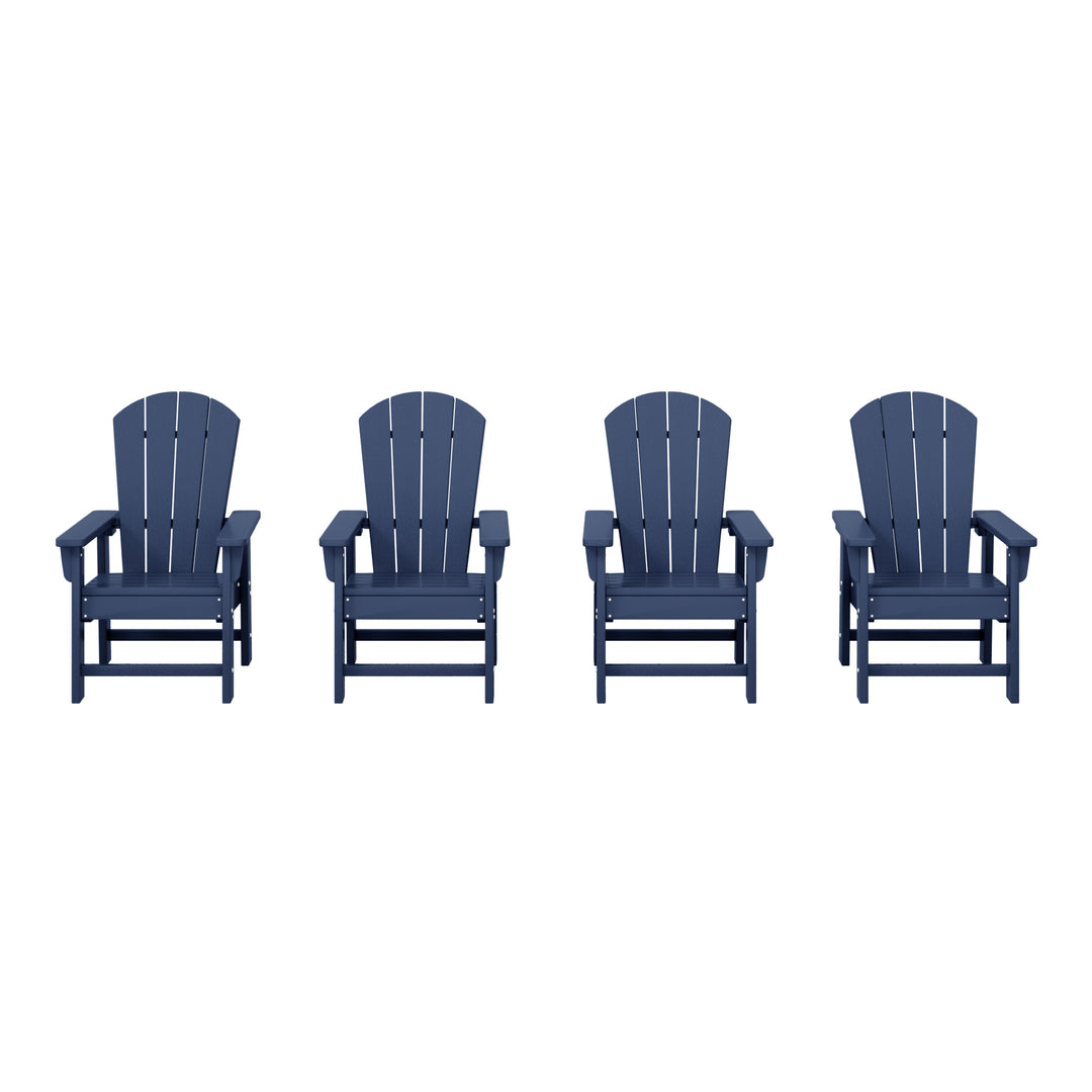Malibu Kids Outdoor Adirondack Plastic Patio Chair (Set of 4)