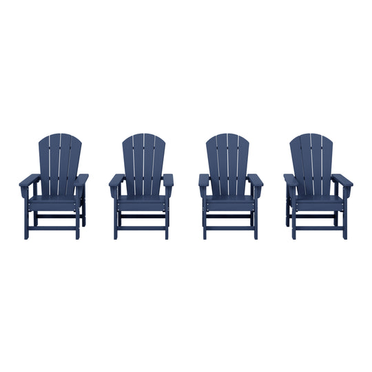 Malibu Kids Outdoor Adirondack Plastic Patio Chair (Set of 4)