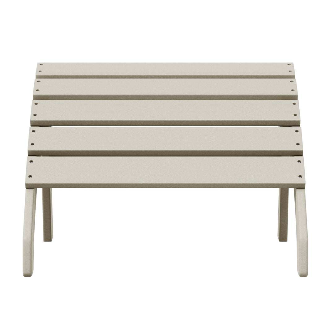 Dylan Outdoor Patio HDPE Adirondack Ottoman Footrest