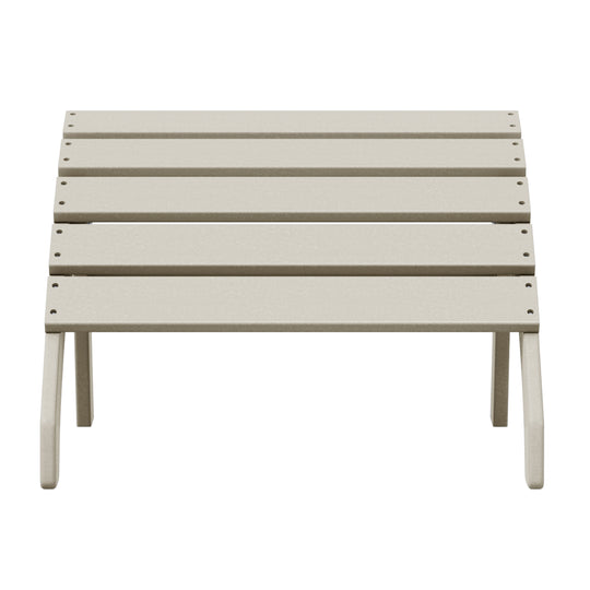 Dylan Outdoor Patio HDPE Adirondack Ottoman Footrest