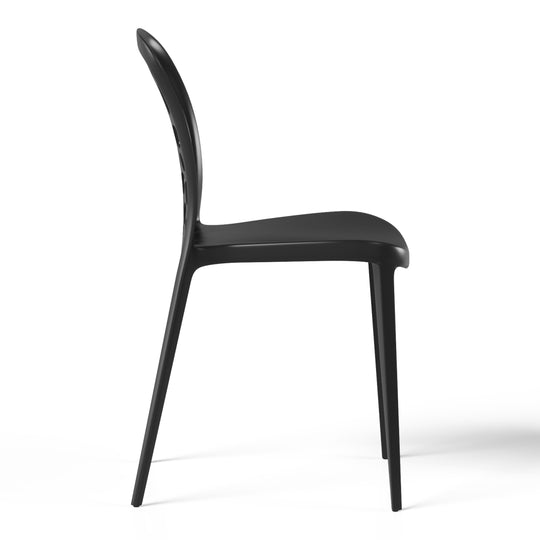 Playa Outdoor Modern Stackable Patio Dining Chairs (Set of 2)