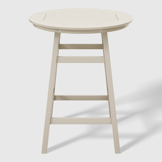 Malibu Outdoor 35" HDPE Round Patio Bar Height Table