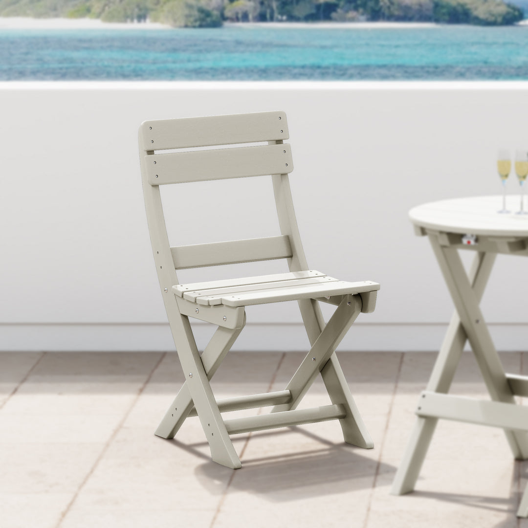 Malibu HDPE Outdoor Patio Modern Folding Dining Chair