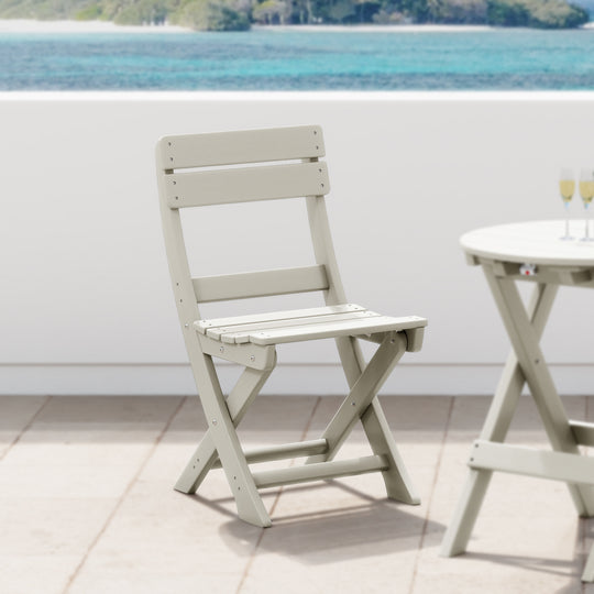 Malibu HDPE Outdoor Patio Modern Folding Dining Chair