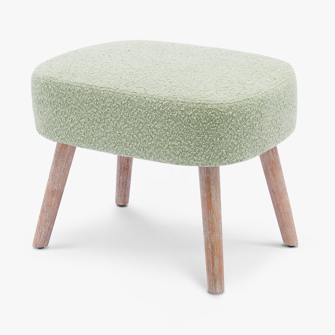 Genevieve 21" Wide Square Upholstered Cushion Ottoman Foot Stool