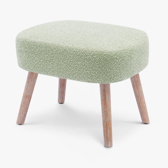 Genevieve 21" Wide Square Upholstered Cushion Ottoman Foot Stool